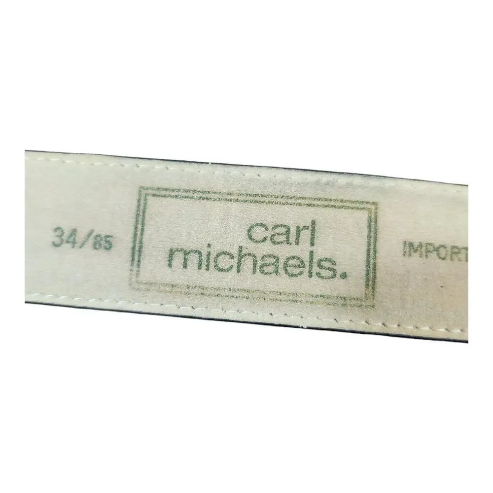 Carl Michaels Aniline cowhide leather mens belt brown